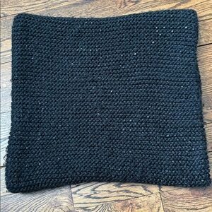 Kate Spade Black Sequin Knit Scarf Snood OS